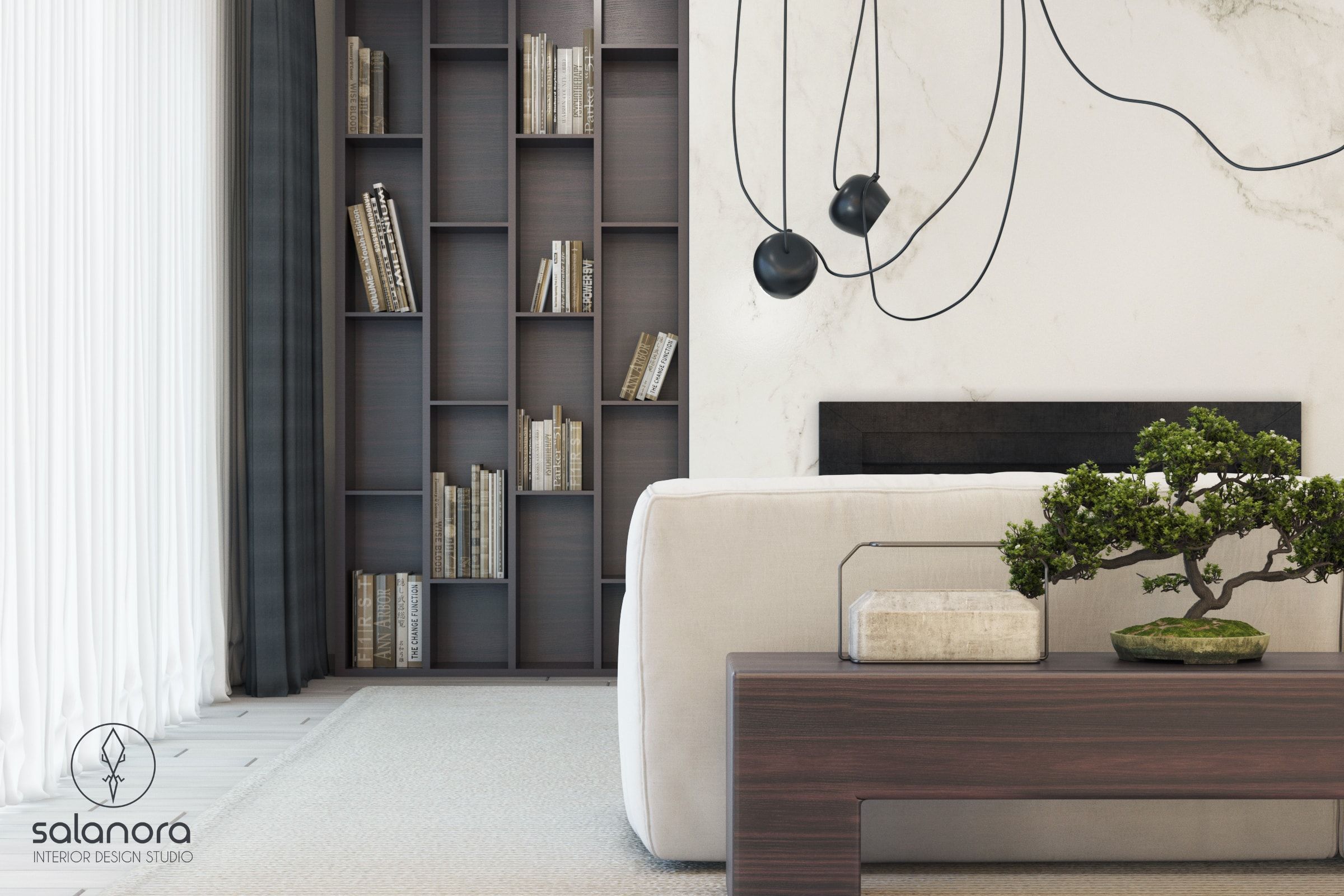 chimney and shelving design