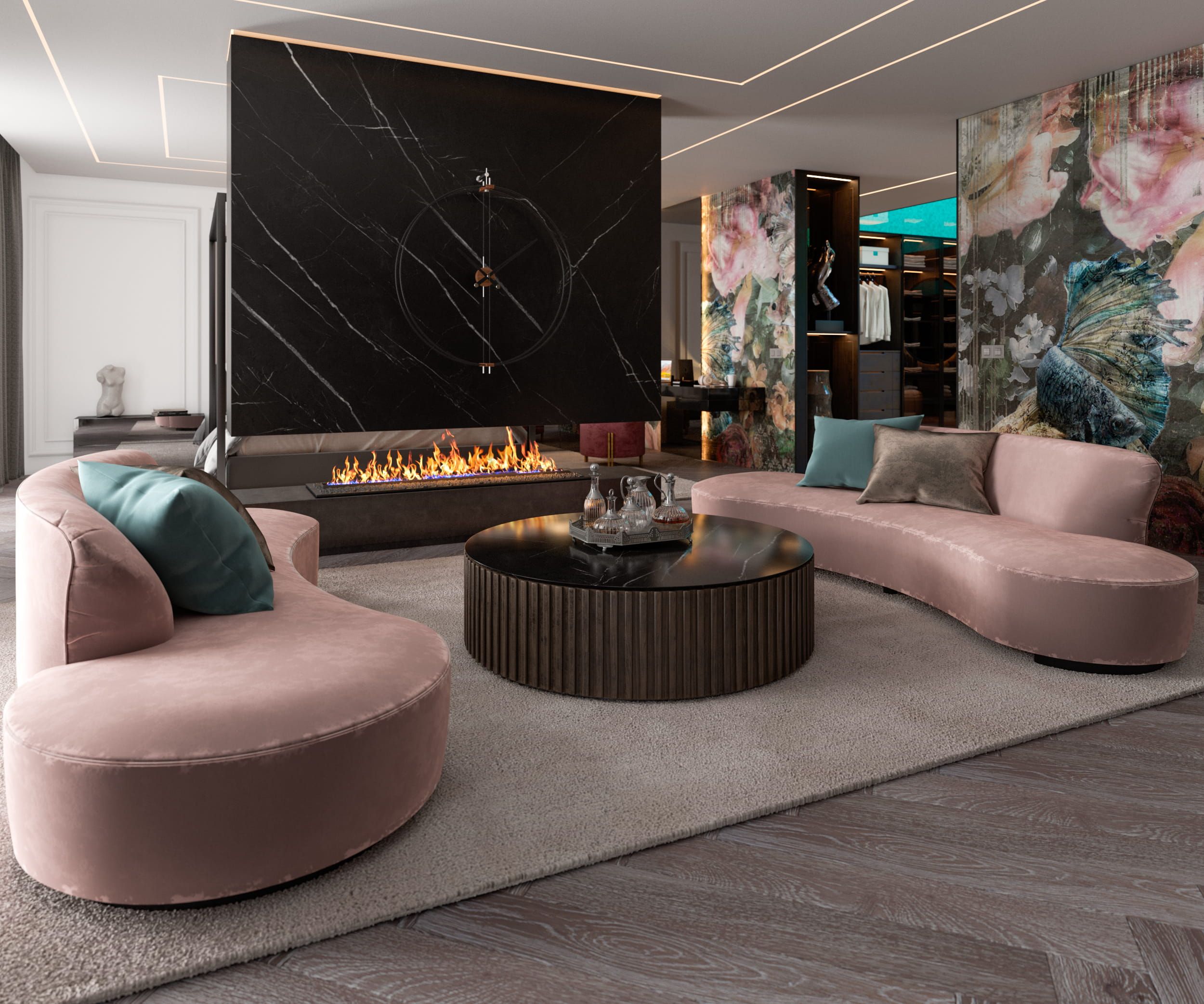 luxurious sitting area