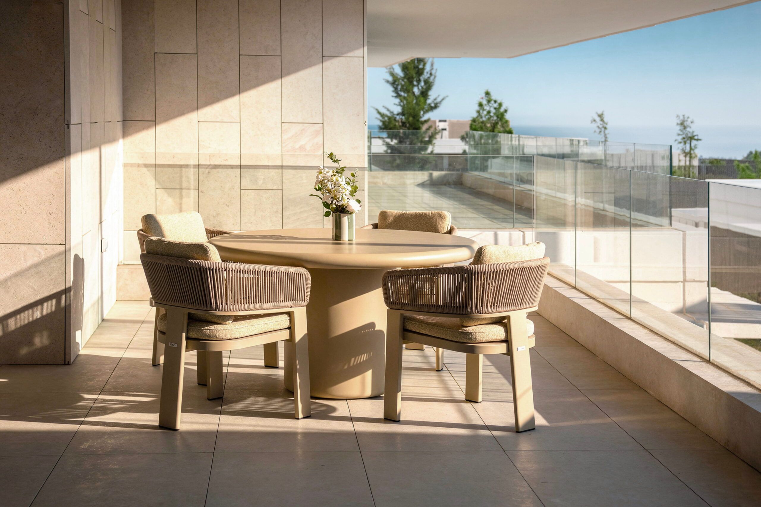 outdoor breakfast area
