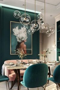 interior style green dining